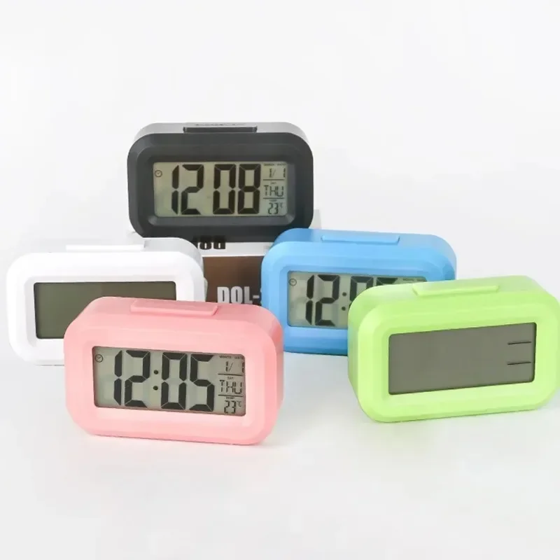 Led Desk Clock - LEDデジタル目覚まし時計 バックライト データ時刻 カレンダー デスクトップ 多機能