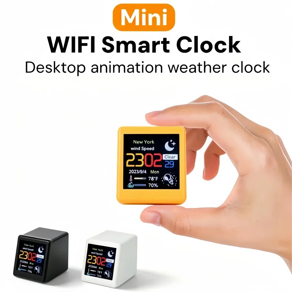 スマートWiFi気象予報ステーションデスククロック、温度・湿 - Led Desk Clock のレビューと価格