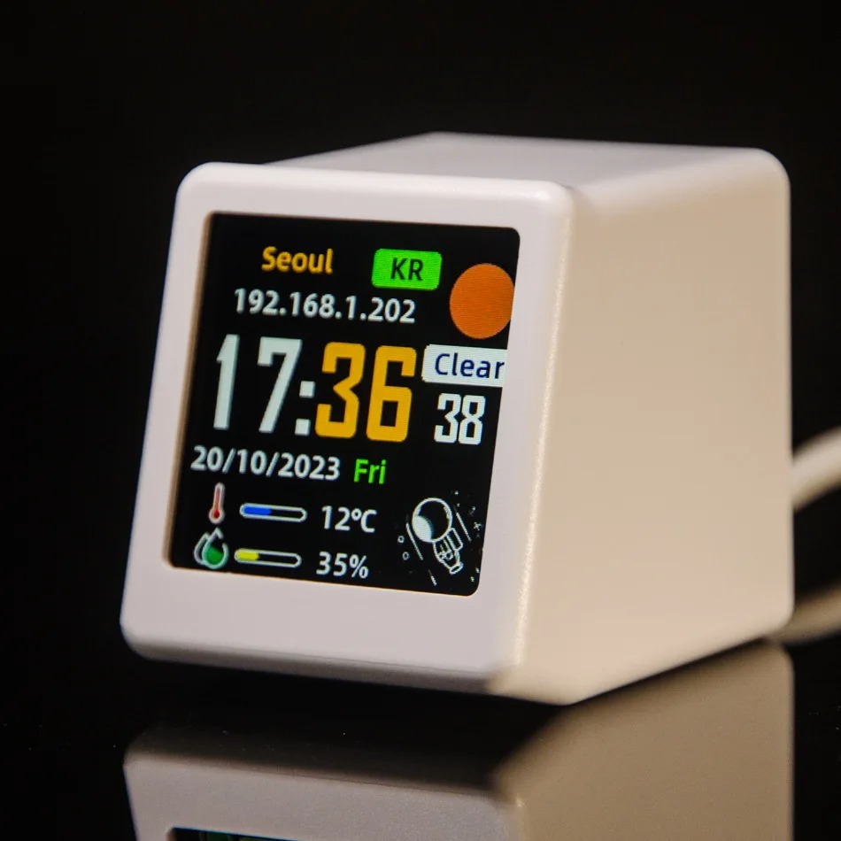 スマートWiFi気象予報ステーションデスククロック、温度・湿 - Led Desk Clock のレビューと価格