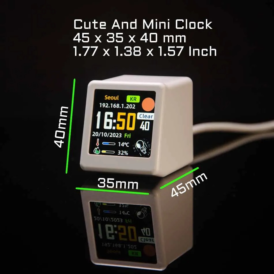 スマートWiFi気象予報ステーションデスククロック、温度・湿 - Led Desk Clock のレビューと価格