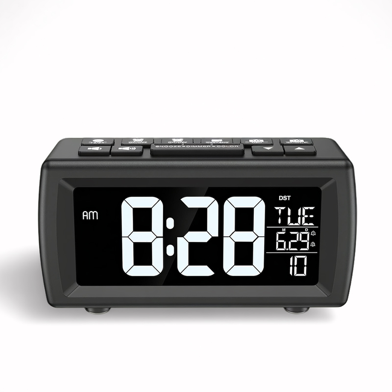 FM ラジオ目覚まし時計レトロデジタル卓上時計ベッドサイドキ - Led Desk Clock のレビューと価格