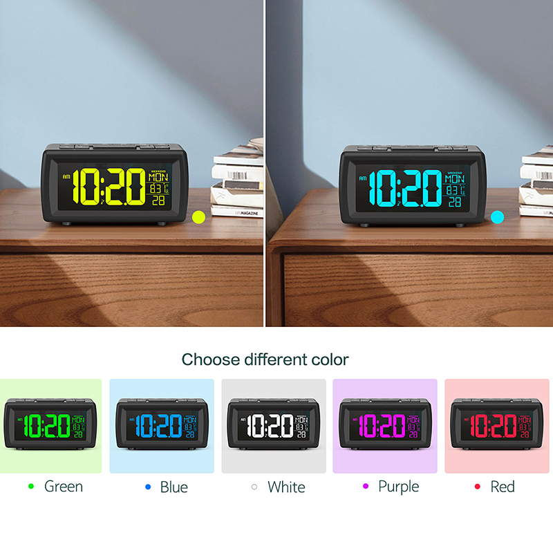 FM ラジオ目覚まし時計レトロデジタル卓上時計ベッドサイドキ - Led Desk Clock のレビューと価格