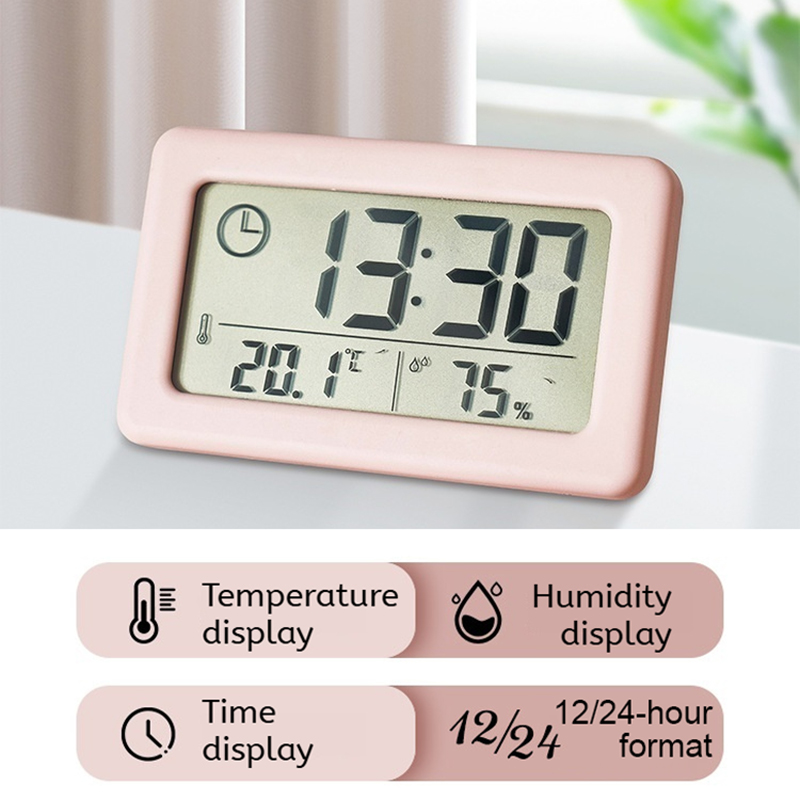 ミニデジタル時計電子温度計湿度計ミニ時計ポータブルデスクトッ - Led Desk Clock のレビューと価格