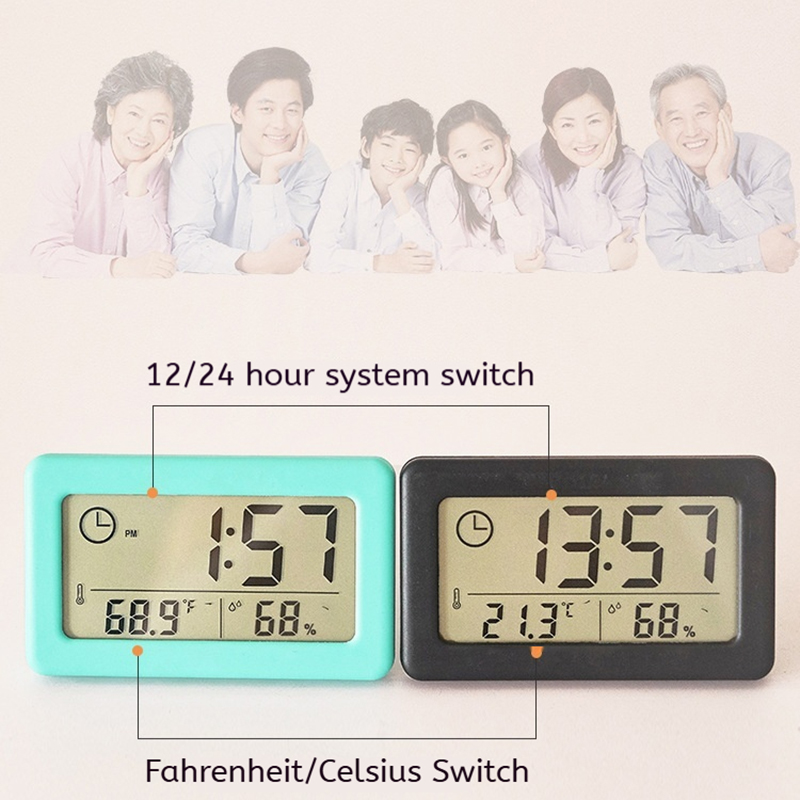 ミニデジタル時計電子温度計湿度計ミニ時計ポータブルデスクトッ - Led Desk Clock のレビューと価格
