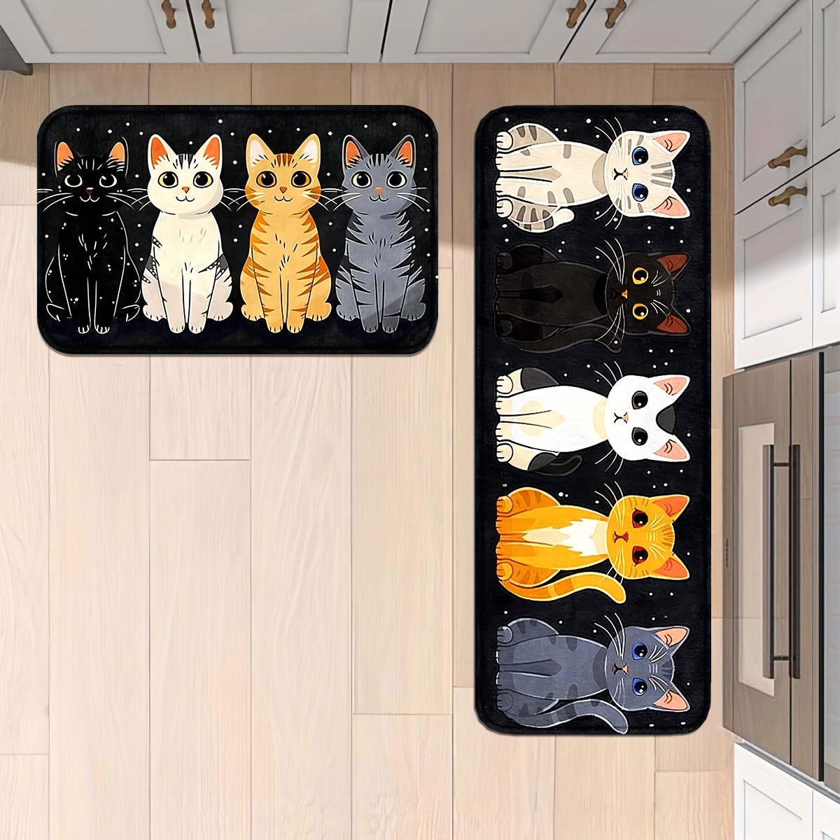 VIKAMA 1pc かわいい子猫パターンキッチンマットロン - Anti Fatigue Mat のレビューと価格