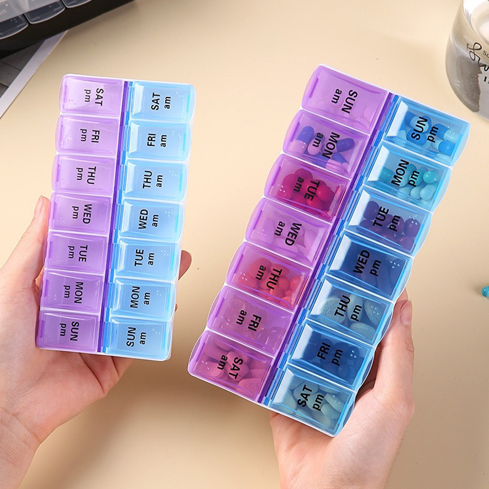 14コンパートメント独立型ピルケースポータブル薬箱ホームオフ - Home Office For のレビューと価格