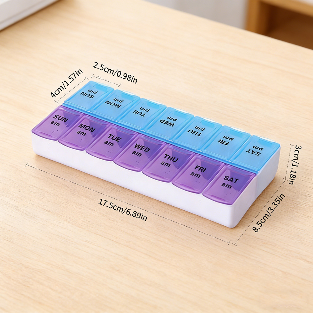 14コンパートメント独立型ピルケースポータブル薬箱ホームオフ - Home Office For のレビューと価格