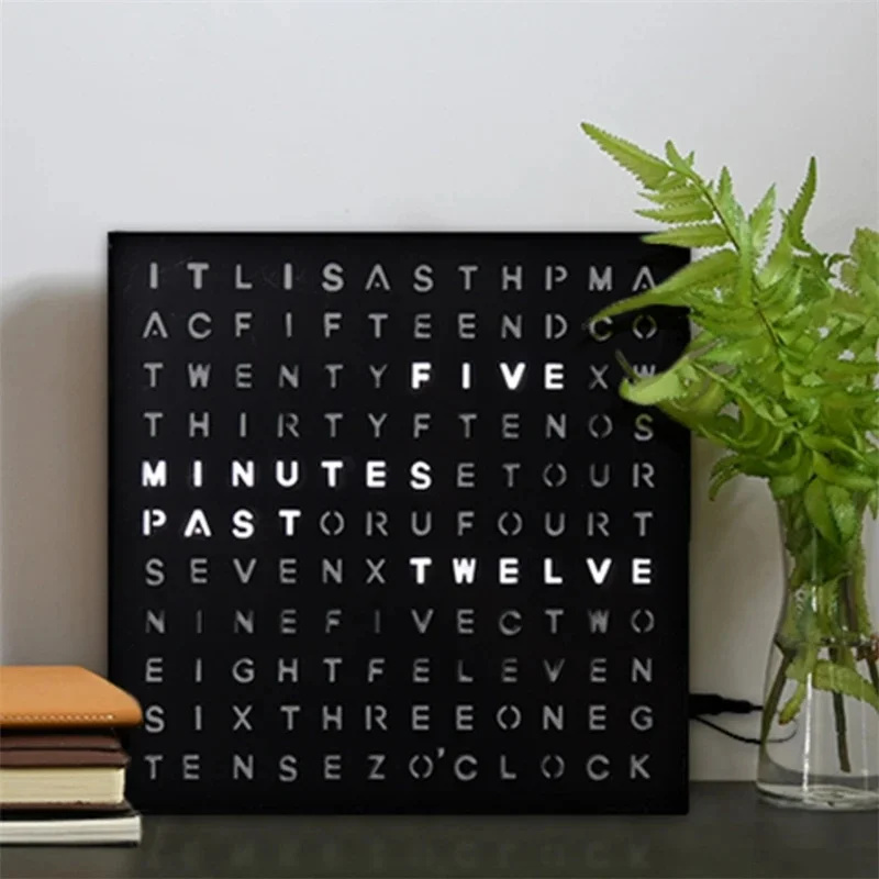 時限式電子ライトボックス英語時計 LED アルファベットファ - Led Desk Clock のレビューと価格
