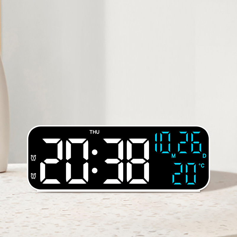 多機能LEDデジタルアラーム時計,音声制御,温度と日付,週表 - Led Desk Clock のレビューと価格