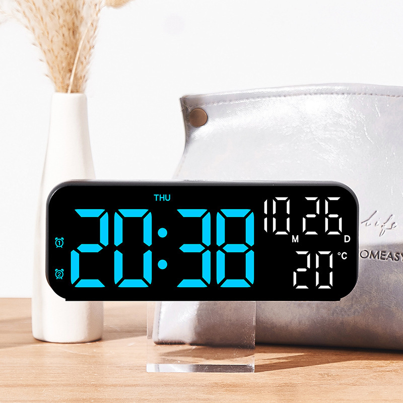 多機能LEDデジタルアラーム時計,音声制御,温度と日付,週表 - Led Desk Clock のレビューと価格