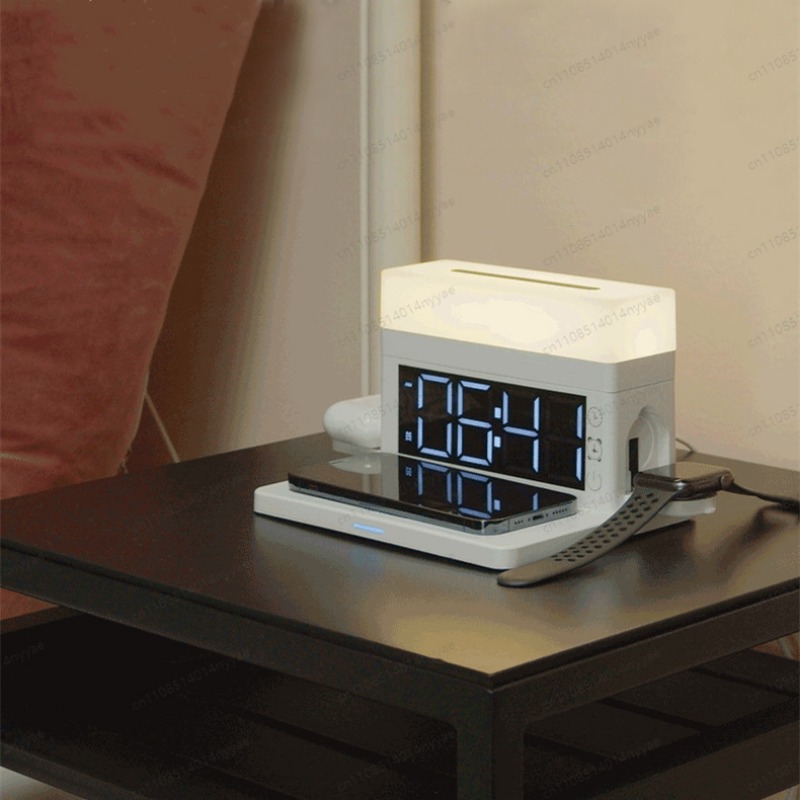 6-in-1 ワイヤレス充電デスクランプ - 15W LED - Led Desk Clock のレビューと価格