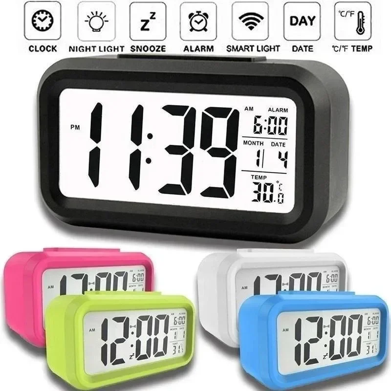 LEDデジタル目覚まし時計 バックライト データ時刻 カレン - Led Desk Clock のレビューと価格