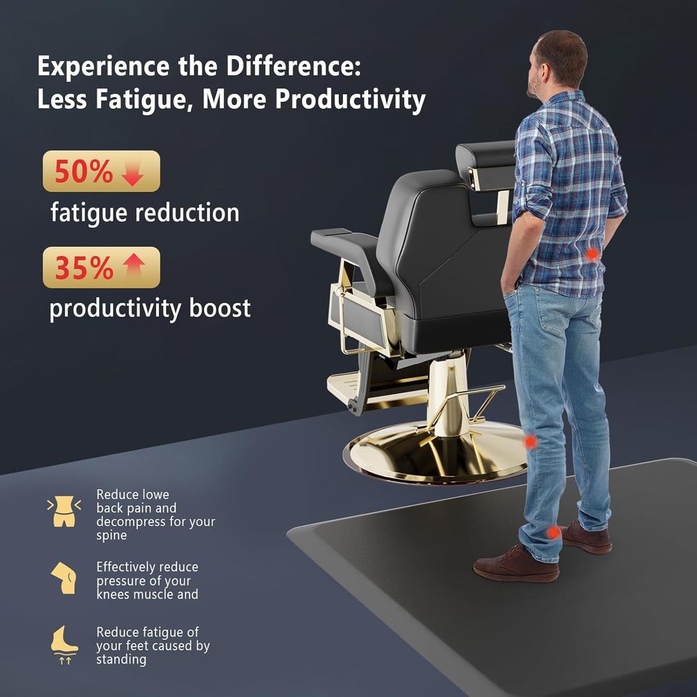 高級サロンマット 4'x4'x5/8インチ、抗疲労、耐久性、 - Anti Fatigue Mat のレビューと価格