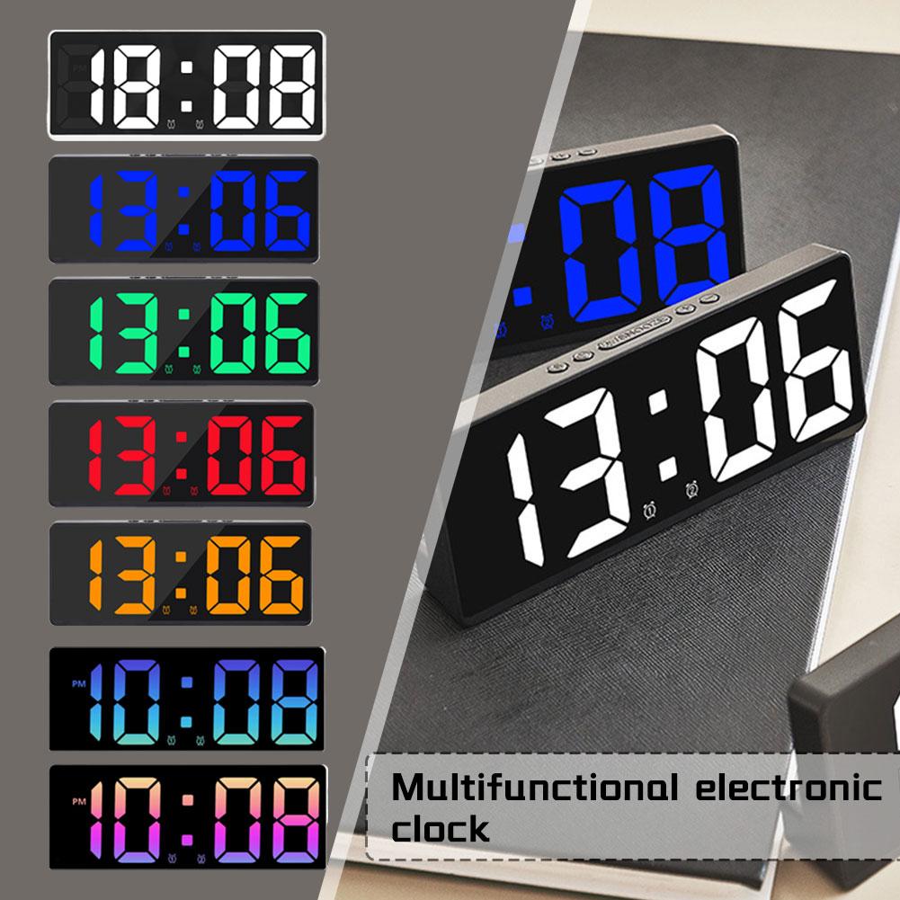 LEDデジタル目覚まし時計 音声制御 温度表示 スヌーズ機能 - Led Desk Clock のレビューと価格