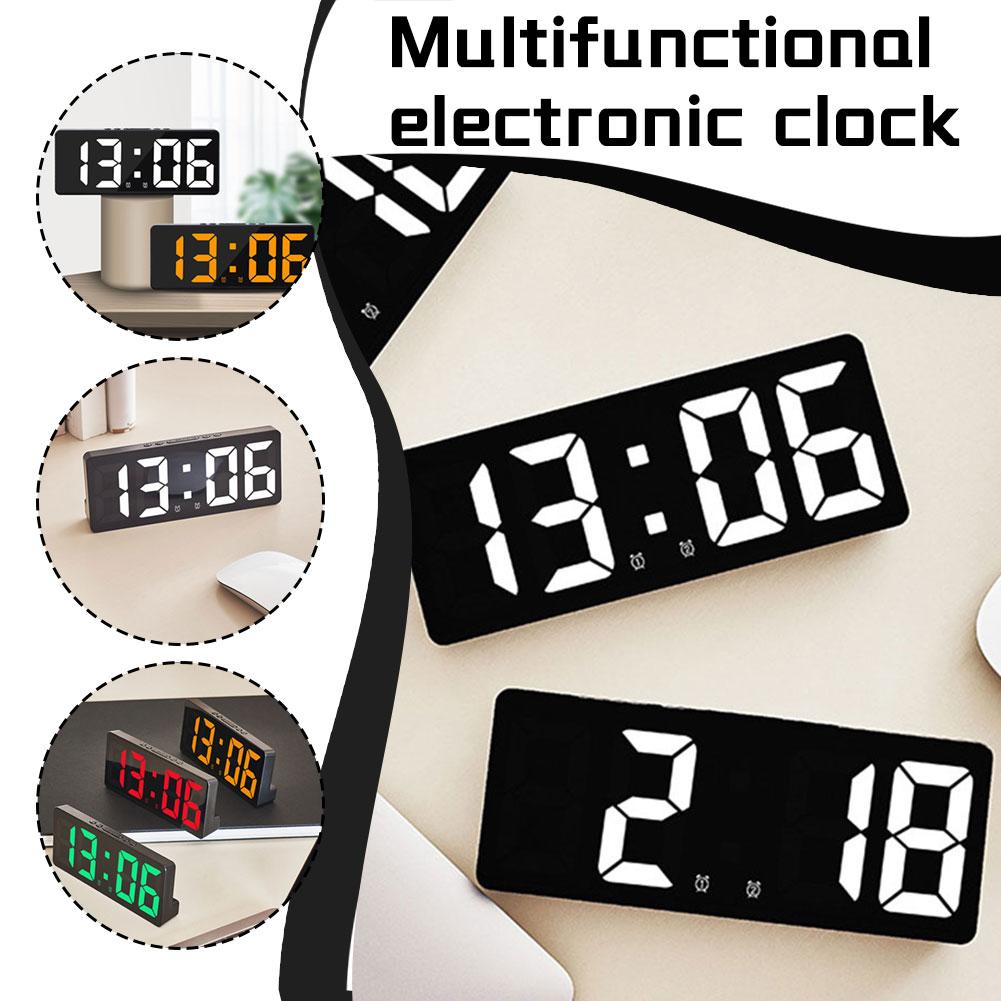 LEDデジタル目覚まし時計 音声制御 温度表示 スヌーズ機能 - Led Desk Clock のレビューと価格