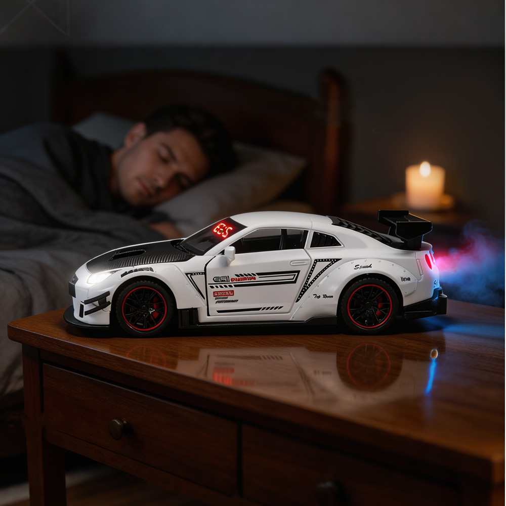 1個入り充電式ハイパーカーモデル目覚まし時計、LEDデジタル - Led Desk Clock のレビューと価格