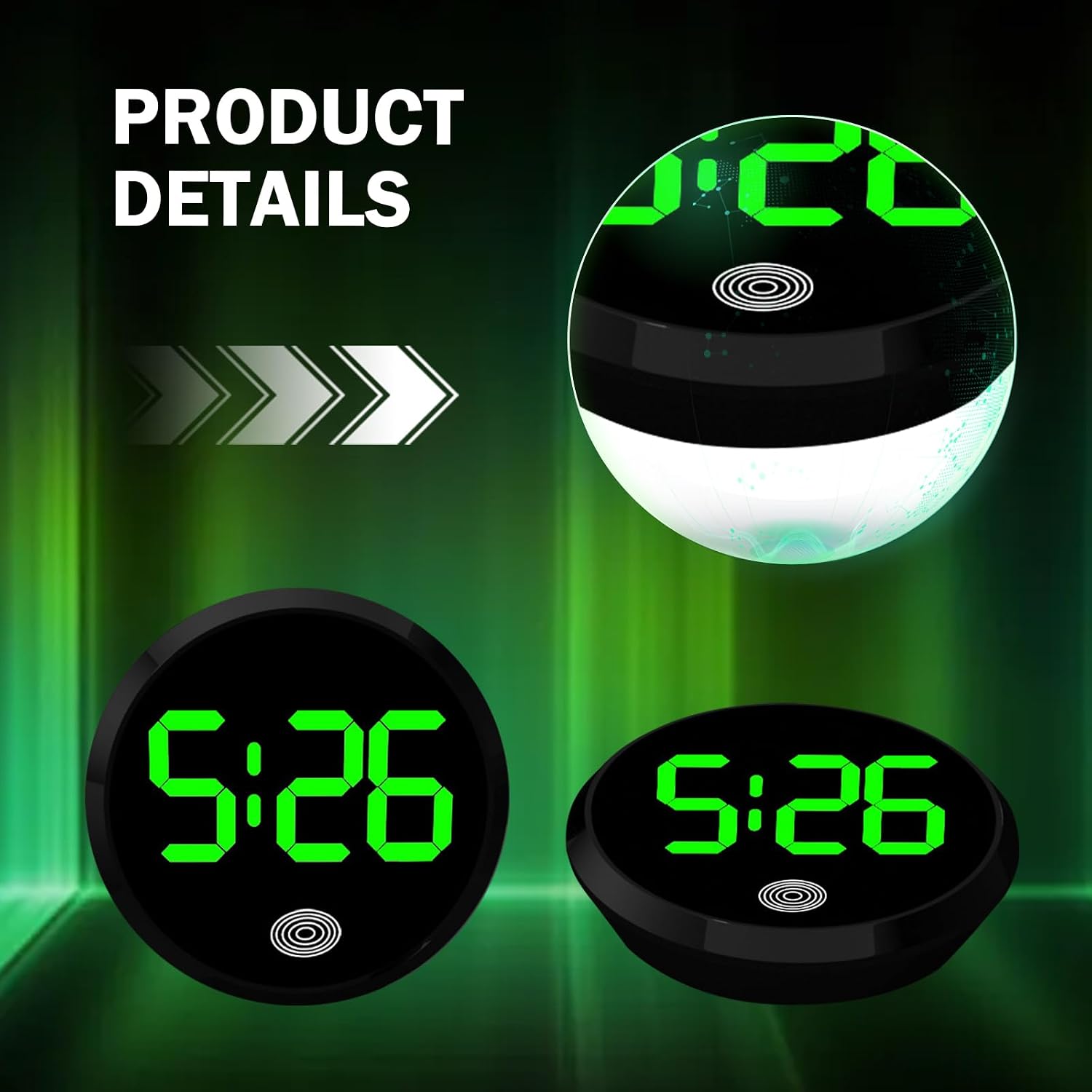 ユニバーサルカーダッシュボードデジタル時計 ファッショナブル - Led Desk Clock のレビューと価格